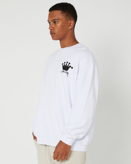 WHITE MENS CLOTHING STUSSY JUMPERS - ST036201WHITE