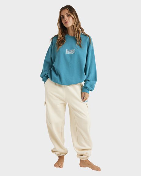 DEEP TEAL WOMENS CLOTHING BILLABONG JUMPERS - UBJFT00197-DTE