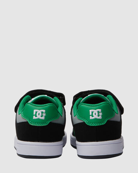 BLACK KELLY GREEN KIDS YOUTH BOYS DC SHOES SNEAKERS - ADBS300378-BKG