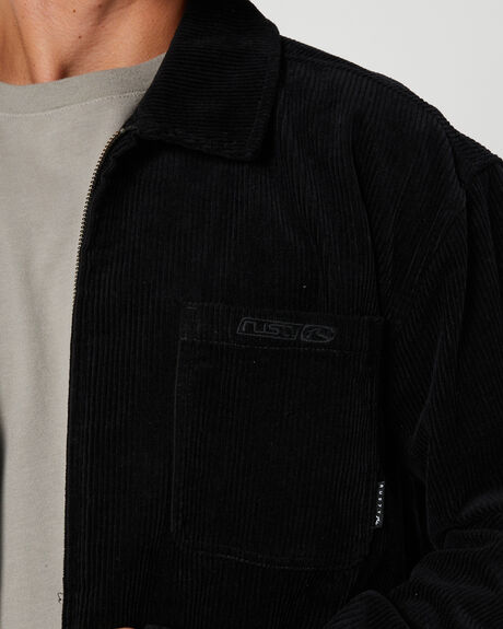 BLACK MENS CLOTHING RUSTY JACKETS - JKM0459BLK