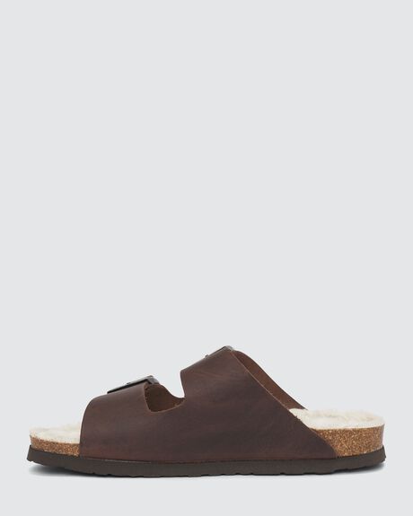 BROWN WOMENS FOOTWEAR GENUINS SLIDES + THONGS - G103439-36