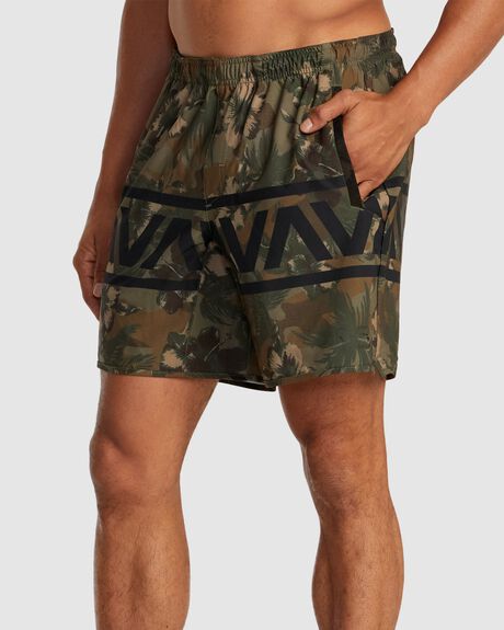 FLORAL CAMO MENS CLOTHING RVCA SHORTS - AVYWS00363-TLD7