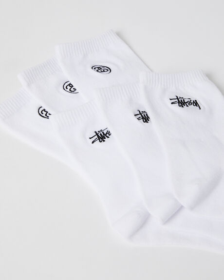 WHITE WOMENS ACCESSORIES STUSSY SOCKS + UNDERWEAR - ST791027WHITE