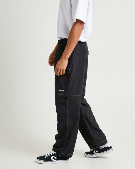 BLACK MENS CLOTHING AFENDS PANTS - GPM0000966-BLK-28
