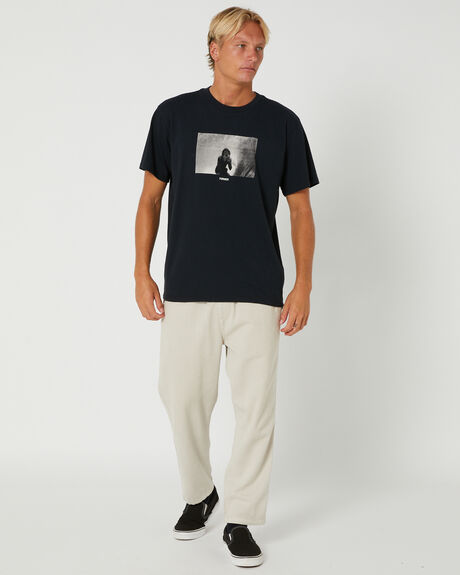 BLACK MENS CLOTHING FORMER GRAPHIC TEES - FTE-22507BLK