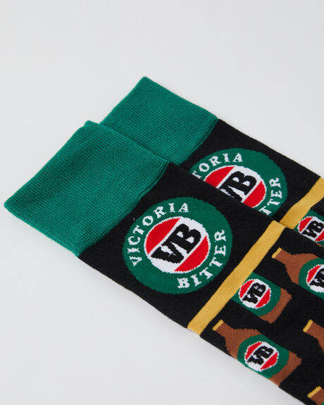 GREEN BLACK MENS ACCESSORIES FOOT-IES SOCKS + UNDERWEAR - FVB1581