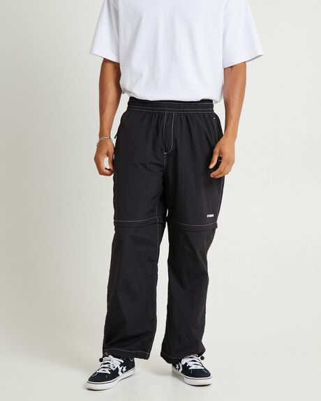 BLACK MENS CLOTHING AFENDS PANTS - GPM0000966-BLK-28
