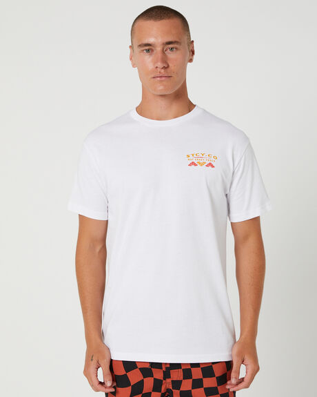 WHITE MENS CLOTHING STCY.CO GRAPHIC TEES - STTS0008WHT