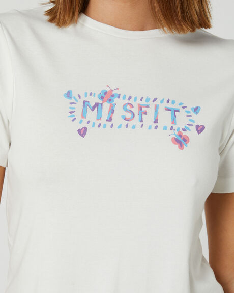 WASHED WHITE WOMENS CLOTHING MISFIT TEES - MT121009WWT