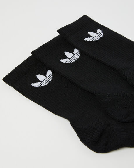BLACK WHITE MENS ACCESSORIES ADIDAS SOCKS + UNDERWEAR - HC9547BLKWH