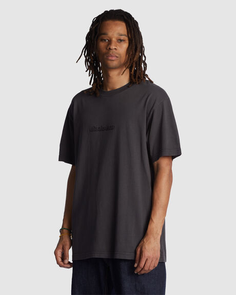 BLACK ENZYME WASH MENS CLOTHING DC SHOES GRAPHIC TEES - ADYZT05230-KVJW