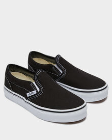 Vans Kids Classic Slip On Black True White SurfStitch
