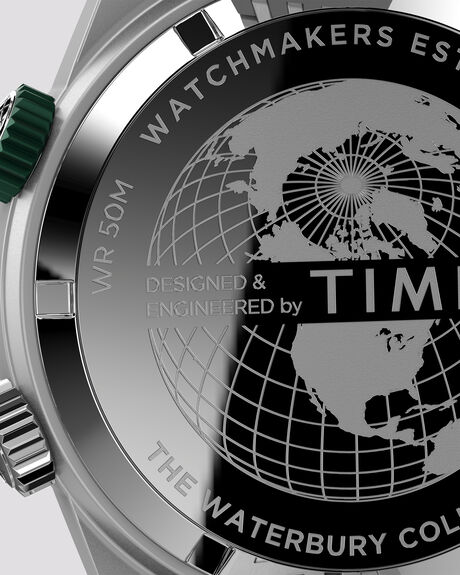 BLACK SILVER MENS ACCESSORIES TIMEX WATCHES - TW2V49700BLK