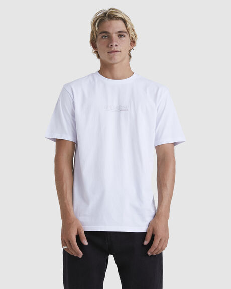 WHITE MENS CLOTHING QUIKSILVER T-SHIRTS + SINGLETS - UQYZT05168-WBB0