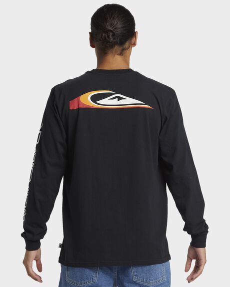 BLACK MENS CLOTHING QUIKSILVER T-SHIRTS + SINGLETS - UQYZT05340-KVJ0