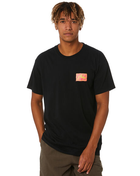 Rusty Living Colour Mens Short Sleeve Tee - Black | SurfStitch
