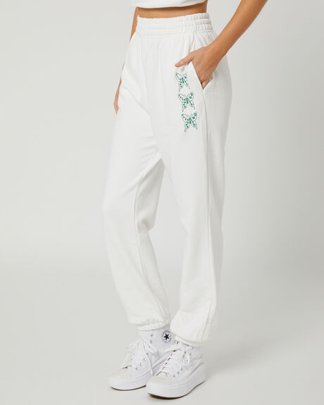 WHITE WOMENS CLOTHING LEISURE SUITE PANTS - LSRSWTPNTWHT