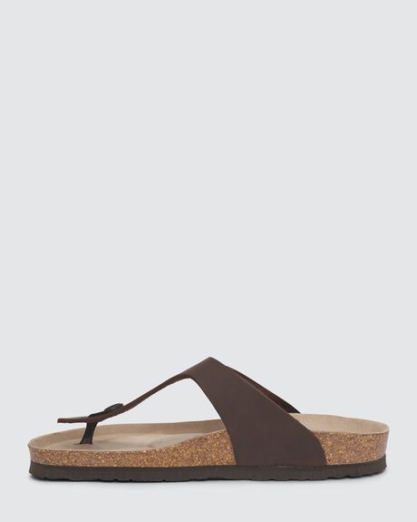 BROWN WOMENS FOOTWEAR GENUINS SLIDES + THONGS - G101111-36