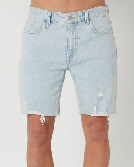FADED DUST BLUE MENS CLOTHING THRILLS SHORTS - TDP-319EFD