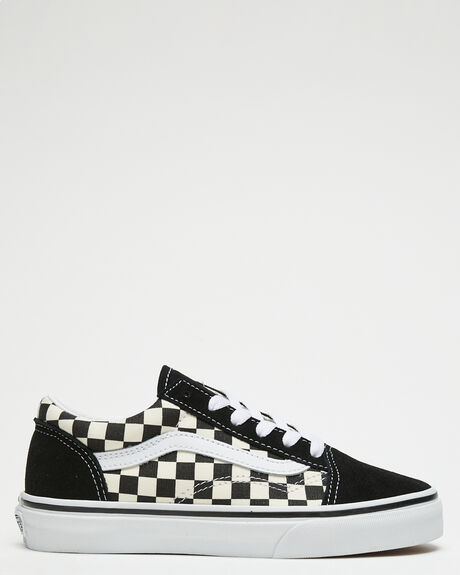 Vans Kids Old Skool Primary Check Black White SurfStitch