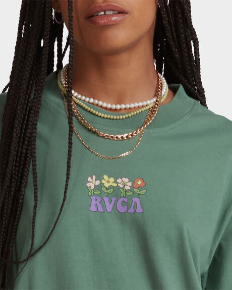 DARK IVY WOMENS CLOTHING RVCA T-SHIRTS + SINGLETS - UVJZT00117-DIV