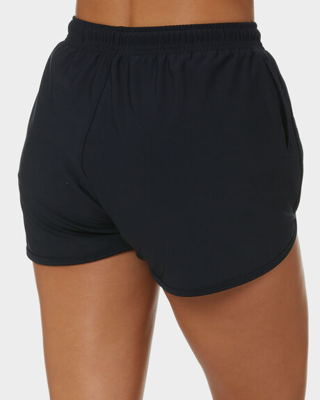 BLACK WOMENS ACTIVEWEAR FIRST BASE SHORTS - FB181579B-0