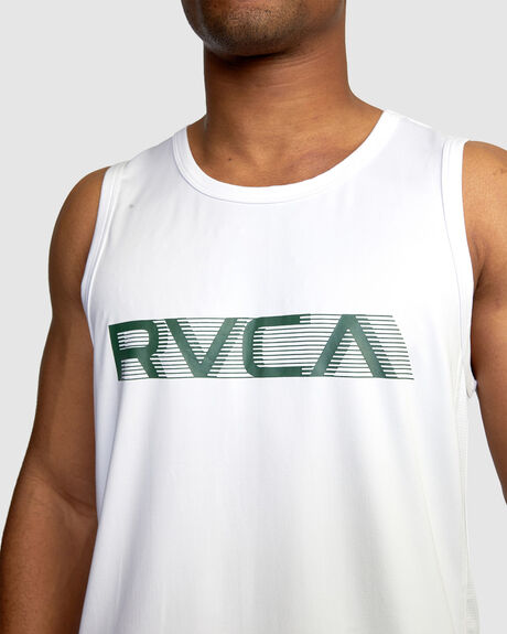 WHITE MENS CLOTHING RVCA T-SHIRTS + SINGLETS - AVYKT00181-WHT