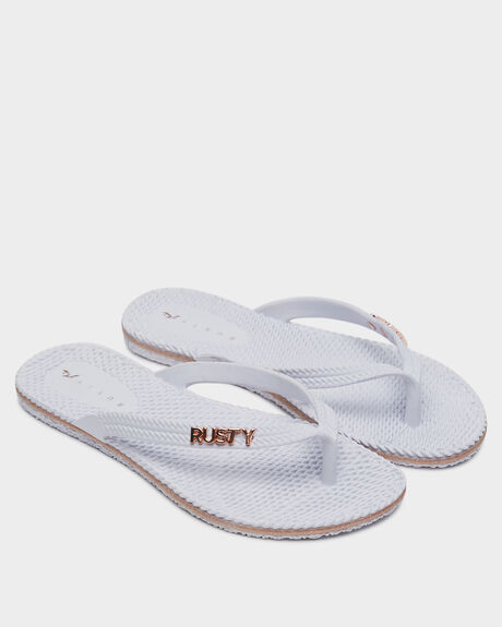 WHITE ROSE GOLD WOMENS FOOTWEAR RUSTY THONGS - FOL0125-WRG