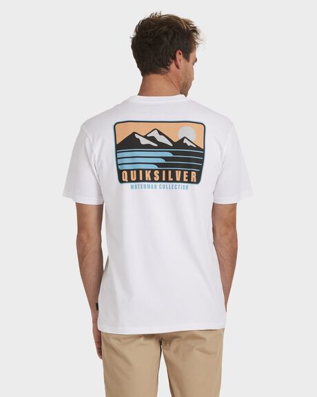 WHITE MENS CLOTHING QUIKSILVER T-SHIRTS + SINGLETS - UQMZT03294-WBB0