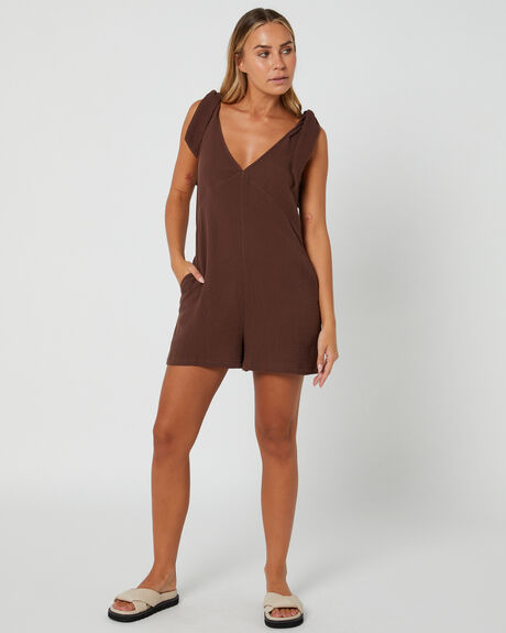 BROWN WOMENS CLOTHING SWELL PLAYSUITS + OVERALLS - SWWS24193BRN