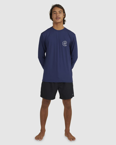 NAVY SURF MENS BILLABONG RASHVESTS - UBYWR00119-NVY