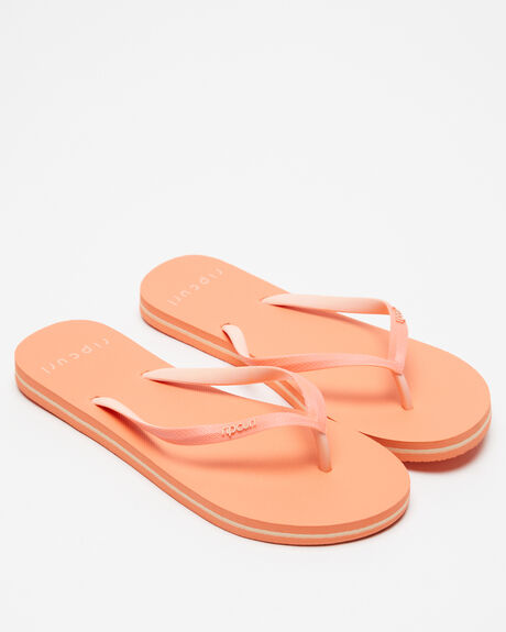 SALMON WOMENS FOOTWEAR RIP CURL SLIDES + THONGS - TGTE730130