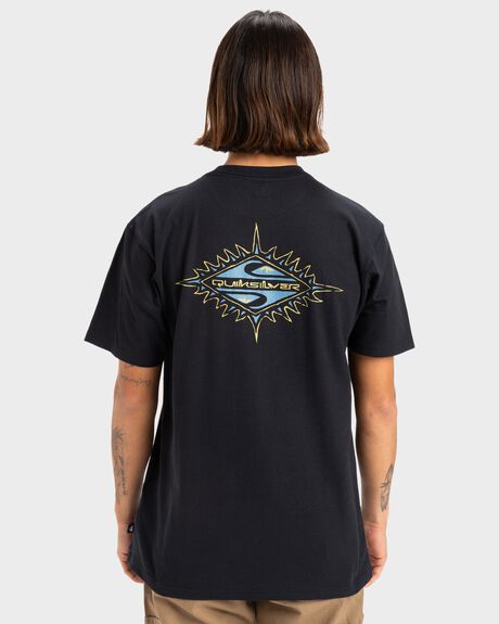 BLACK MENS CLOTHING QUIKSILVER T-SHIRTS + SINGLETS - UQYZT05510-KVJ0