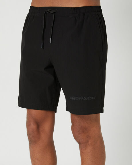 BLACK MENS CLOTHING RIVVIA PROJECTS BOARDSHORTS - RBO-22401BLK