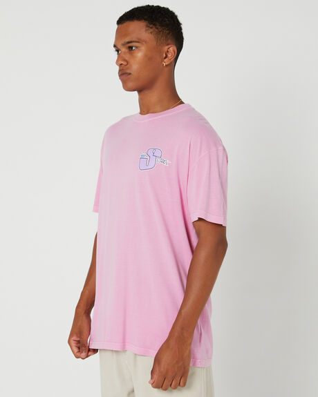 PIGMENT CANDY PINK MENS CLOTHING STUSSY GRAPHIC TEES - ST035012PINK