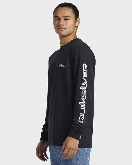 BLACK MENS CLOTHING QUIKSILVER T-SHIRTS + SINGLETS - UQYZT05340-KVJ0