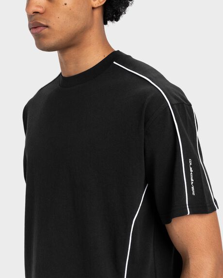 BLACK MENS CLOTHING QUIKSILVER T-SHIRTS + SINGLETS - UQYKT03299-KVJ0