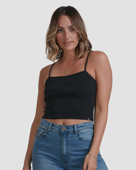 BLACK WOMENS CLOTHING BILLABONG SINGLETS - BB-6503177-BLK