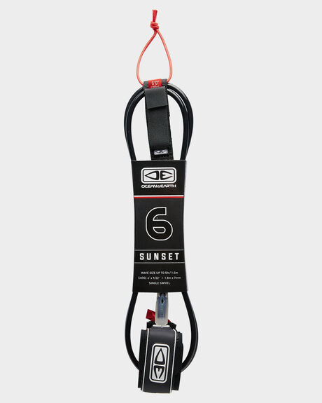 BLACK BOARDSPORTS SURF OCEAN AND EARTH LEASHES - LS60BLK 