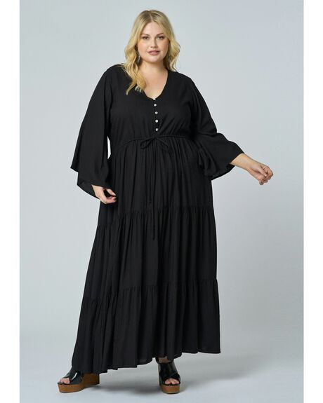 BLACK WOMENS CLOTHING THE POETIC GYPSY DRESSES - CPAW25792001-10