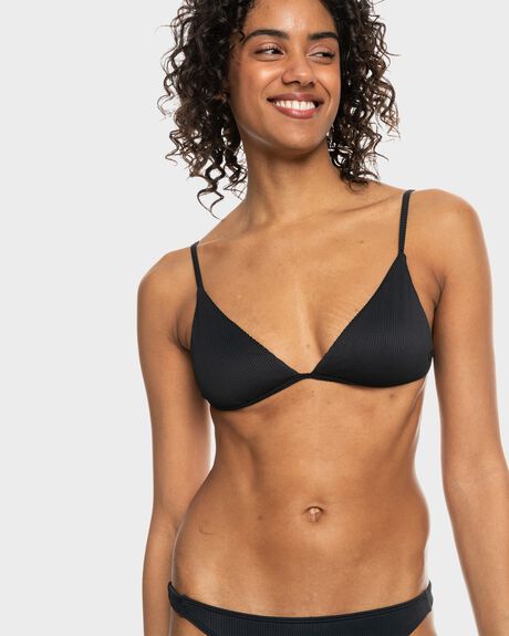 ANTHRACITE WOMENS SWIMWEAR ROXY BIKINI TOPS - ERJX305205-KVJ0
