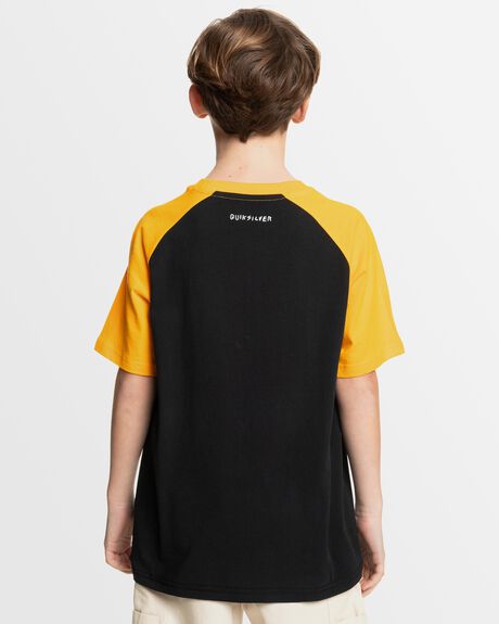 BLACK KIDS YOUTH BOYS QUIKSILVER T-SHIRTS + SINGLETS - UQBZT03452-KVJ0