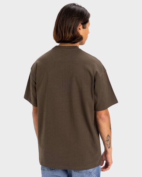 TURKISH COFFEE MENS CLOTHING QUIKSILVER T-SHIRTS + SINGLETS - UQYZT05459-KSN0