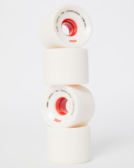 WHITE RED SKATE HARDWARE GLOBE WHEELS - 10125042WRE65
