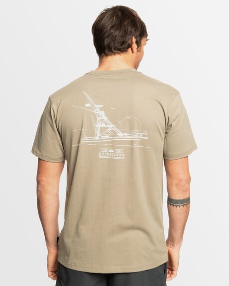 TAUPE MENS CLOTHING QUIKSILVER T-SHIRTS + SINGLETS - UQMZT03282-TMS0