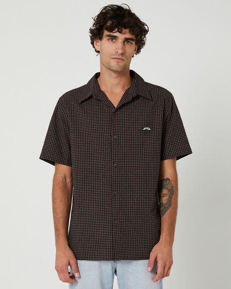 BLACK MENS CLOTHING RUSTY SHIRTS - WSM1102BLK