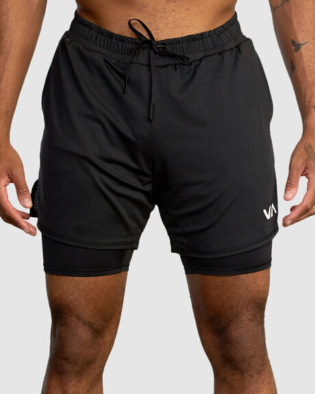 BLACK MENS CLOTHING RVCA SHORTS - AVYWS00309-BLK