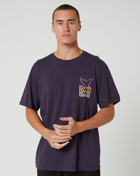 NAVY MENS CLOTHING RIVVIA PROJECTS GRAPHIC TEES - RTE-22403NVY