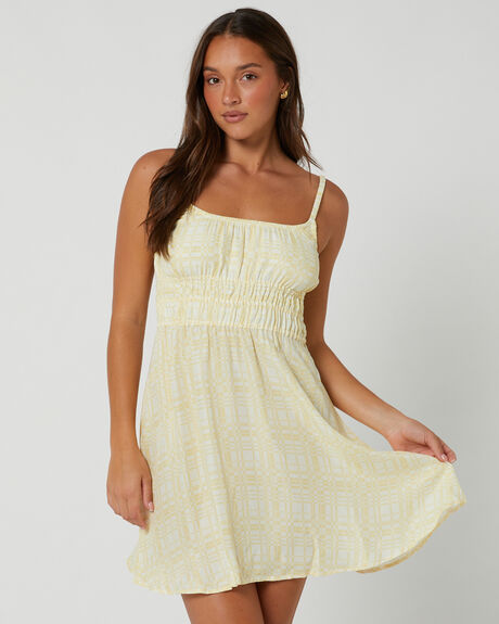 SUNSHINE CHECK WOMENS CLOTHING THE HIDDEN WAY DRESSES - HWWW23477-CHECK