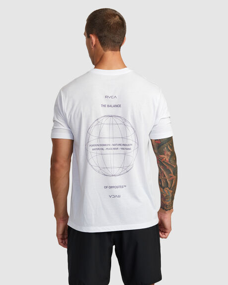 WHITE MENS CLOTHING RVCA GRAPHIC TEES - AVYZT01534-WHT